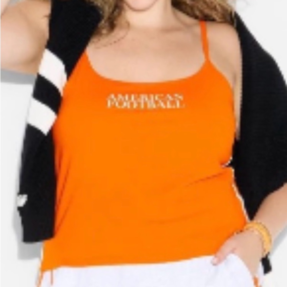 wild fable Bright Orange 'American Football' Graphic Camisole